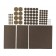 Набор STAYER "COMFORT": Накладки самоклеящиеся на мебельные ножки, 98 шт, коричневые